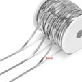 Bulk spool of 4mm silver flat snake chain for DIY jewelry making and necklaces - 4mm Wide Steel Color * 1m