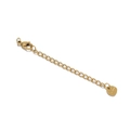 18K gold plated stainless steel 5cm extension chain with lobster clasp and heart tag - Engraved Triangle Gold