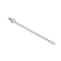 Silver stainless steel extender chain with lobster clasp and S.Steel oval tag - Engraved Oval Silver