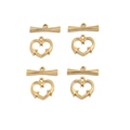 Chiusure OT a cuore in acciaio inossidabile dorato per la creazione di gioielli DIY - Oro