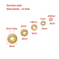18K gold plated stainless steel spacer beads in various sizes from 3mm to 8mm for DIY jewelry - 3mm / Gold