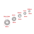 Silver stainless steel spacer beads in five sizes 3mm to 8mm for DIY jewelry making - 3mm / Steel
