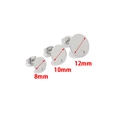 Silver stainless steel round stud earrings DIY blanks in 8mm 10mm 12mm sizes - 10mm / Steel