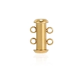 Fermoir magnétique doré poli à deux rangs pour colliers multirangs et bijoux - Couleur Or Multi-Rangs Ressort
