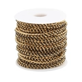 DIY hip hop cuban chain roll in gold and black enamel finish for jewelry making - Black