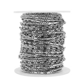3mm stainless steel square box pearl chain for jewelry making on white spool - Steel Box Chain / 3mm Width