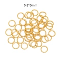 Detail van 0,8x6mm vergulde roestvrijstalen buigringen voor DIY-sieraden maken - 0.8*6mm (200 Stuks) / Goud