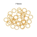 Λεπτομέρεια macro από χρυσούς κρίκους 1x8mm από ανοξείδωτο ατσάλι για DIY κοσμήματα - 1*8mm (100 Τεμάχια) / Χρυσό