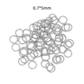 Detail van 0,7x5mm roestvrijstalen open buigringen voor DIY-sieraden maken - 0.7*5mm (200 Stuks) / Zilver