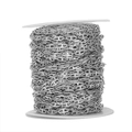 Dettaglio catena a maglie 4mm in acciaio argento su rocchetto per gioielli fai-da-te - Color Acciaio