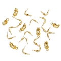 Golden plated stainless steel clam shell bead tips for DIY jewelry making - Inner Diameter 3.2mm / Gold