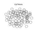 Zilveren 0,6x4mm roestvrijstalen buigringen voor DIY-sieraden en armbanden - 0.6*4mm (200 Stuks) / Zilver