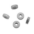 6mm knurled silver stainless steel wheel beads for DIY jewelry and bracelet making - Ribbed / Steel