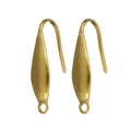 Polished 18k gold plated 316 stainless steel wide ear hooks for DIY earring making - Style A Gold