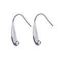 316 stainless steel wide ear hooks for DIY jewelry making with polished silver finish - Style B Steel Color
