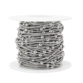 Gedetailleerde macro-opname van een kralen slangketting op rol voor DIY-sieraden maken - Staal Kleur * 1 Meter