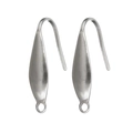 Silver stainless steel water drop earring hooks with closed loop for DIY jewelry - Style A Steel Color