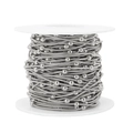 18k gold plated round snake bead chain on a white spool for DIY minimalist jewelry making - Steel Color * 1 Meter