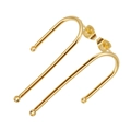 18k vergoldete U-förmige Edelstahl-Ohrringe mit drei Aufhängeschlaufen für DIY-Schmuck - U-Förmige Ohrringe / Gold