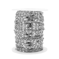 Detailed view of 2.7mm stainless steel chain wound on a white plastic spool - Thin Style / Steel