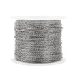 Catena a croce in acciaio inossidabile argento su rocchetto per creazione gioielli DIY - 0.2*0.7*1.8mm / Color Acciaio