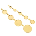 Multiple sizes of golden stainless steel bezel pendant trays with bails for DIY jewelry - 6mm / Gold