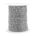 Roll of 2mm silver stainless steel water wave chain for DIY jewelry making - Steel