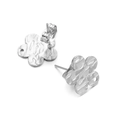Hammered texture stainless steel five-petal flower earring charms for DIY jewelry making - Flower Steel