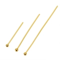 Detailed comparison of three lengths of vacuum gold plated stainless steel ball head pins - 30mm / Gold