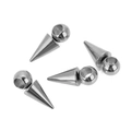 Gepolijste zilveren roestvrijstalen kegelhangers voor DIY punk sieraden maken - Kleine Kegel met Bolgat / Staalkleur