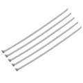 Cinque chiodini a testa piatta in acciaio inossidabile dorato per gioielli fai da te - Stile Corto (5252700214001) / Colore acciaio