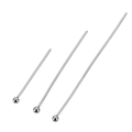 Three sizes of polished silver stainless steel ball head pins for jewelry making and DIY - 30mm / Steel