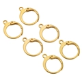 Detailed view of six golden leverback earring hooks for DIY jewelry making and accessories - Gold