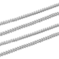 Dettaglio macro della catena a chiglia placcata argento 18k con cuore da 6mm - Color Acciaio