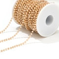 Champagne crystal beads on gold chain roll for DIY jewelry making and necklaces - Champagne