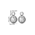 DIY 18K gold-plated round silicone slider beads 4mm with adjustable inner rubber - 4mm / Silver