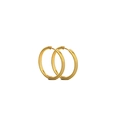 Minimalistische 18K vergoldete Edelstahl-Creolen mit polierter Oberfläche - 2.5mm Drahtdurchmesser / Gold 8mm