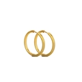 Minimalistische 18K vergoldete Edelstahl-Creolen mit glänzender polierter Oberfläche - 2.5mm Drahtdurchmesser / Gold 10mm