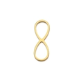 Golden infinite symbol pendant charm for DIY necklaces and bracelets accessories - 8x25mm / Gold