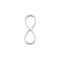 Polished silver infinity symbol pendant charm for DIY necklaces and bracelets accessory - 8x25mm / Steel