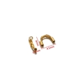 U-shaped stainless steel wire guards in gold finish with 4mm height for jewelry making - Gold (0.9mm Hole 4*4.5mm)