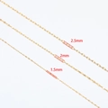 Τρία μεγέθη χρυσής αλυσίδας σε πλάτη 1,5 mm 2 mm και 2,5 mm για κοσμήματα - Πλακέ Αλυσίδα Χειλιών / 1,5mm Πλάτος / Χρυσό