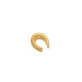 Polished golden C-shaped ear cuff minimalist metal earring accessory for everyday wear - Gold