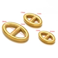 Tre dimensioni di connettori per gioielli a naso di maiale dorati in acciaio 24mm 17mm 15mm - 15*24mm / Oro