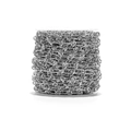 8mm silver stainless steel knot chain roll for DIY punk necklaces and hip-hop jewelry - 8mm Knot Chain / Steel