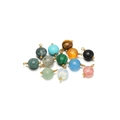 Pendenti in pietra naturale piatta con filo dorato per set di gioielli fai-da-te - Multicolore