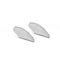Silver leaf shaped earrings with detailed metal vein texture and natural artistic finish - 10x25mm Feather Studs Steel