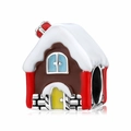 S925 sterling silver Christmas snow house charm bead with colorful enamel for DIY bracelets - Snow Top Red House Style (PC0726)