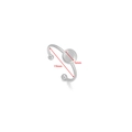 Silver adjustable stainless steel ring base with a 6mm blank bezel for DIY jewelry - Small Round Plate Style / Steel