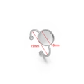 Adjustable stainless steel ring base with 10mm flat round tray for DIY jewelry making - Large Round Plate Style / Steel